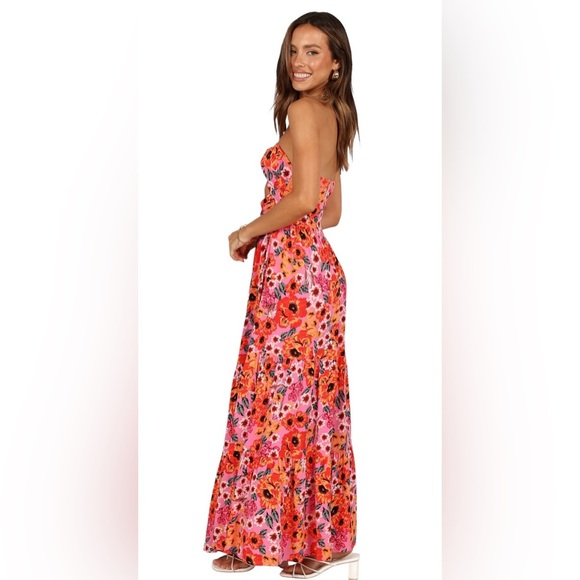 PETAL & PUP Sarai Floral Cutout Maxi Dress Multicolor Size 8 New - Picture 3 of 12